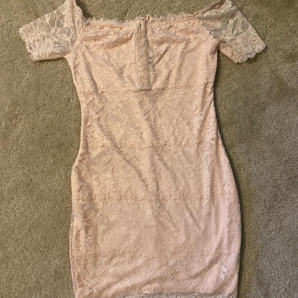 Guess lace off the shoulders dress